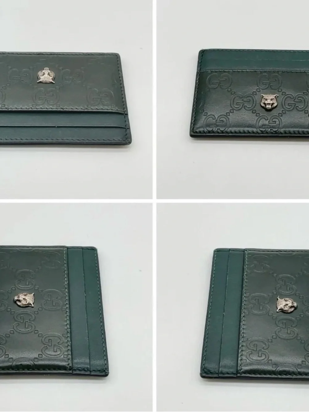 Gucci Guccissima GreenTiger Card Case